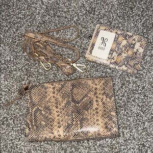 HOBO Brown Crossbody & NWT Wallet with Snakeskin Bundle